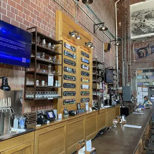 the bar and counter