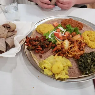 2 vegetarian combo and 19 chicken thing