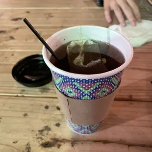 a person sitting at a table