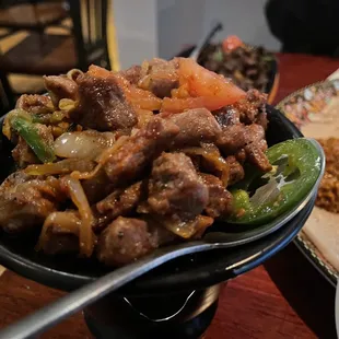 a bowl of food on a table