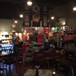 bookstore side of cafe