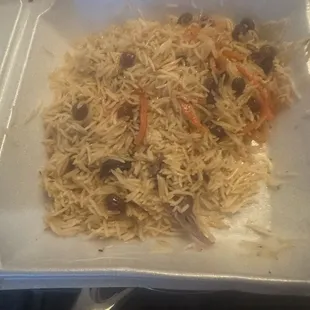 The qabili palaw was delicious. There is a lamb shank hiding underneath all that rice.