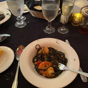 Squid ink pasta