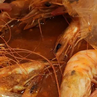 Shrimp market price with house style sauce.