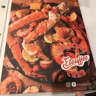 Menu cover