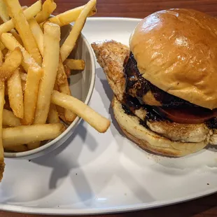Chicken Caprese and Fries