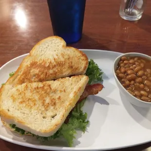 BLT and baked beans