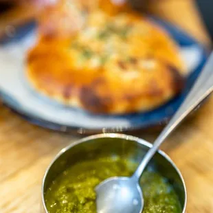 Chutney that comes w/ Pea &amp; Paneer Kulcha ($12)