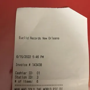 Overcharged for an album that was priced at $19.99 but rang up $5 more.