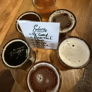 Flight of beers