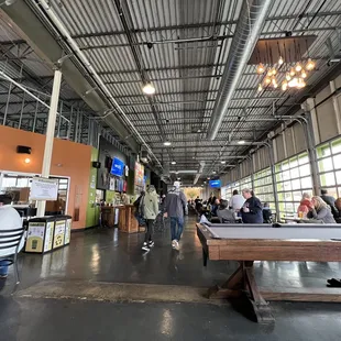 the inside of the brewery