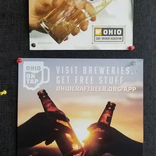 two posters for on tap