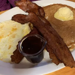 Bacon and Eggs with Pancakes