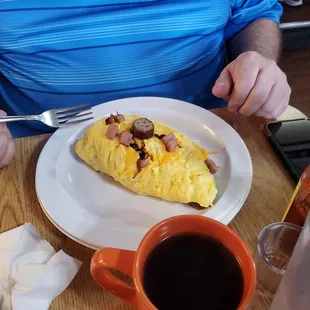 This is the meat lovers omelet