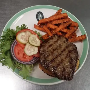 8 oz. Burger with your choice of side