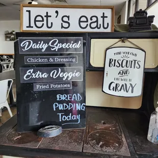  an old stove and sign