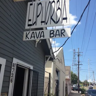 a sign on the side of a building