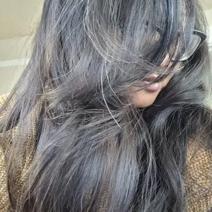 No highlights, just my natural white hair
