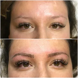 Microbladed brows