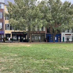 View looking across the street from restaurant.