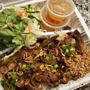 Pork Vermicelli with extra sauce