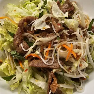 Pork Vermicelli, all mixed together.