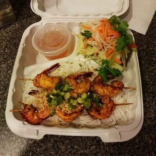 Grill Shrimp Vermicelli Noodles