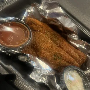 Catfish, and coleslaw