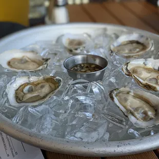 Half dozen bay oysters