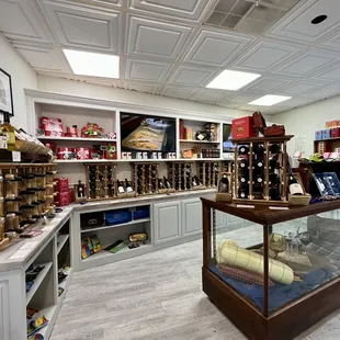 a view of the store's display case