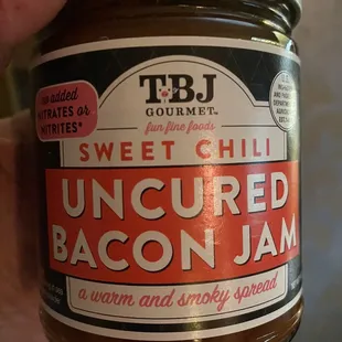GF bacon jam.  Noms