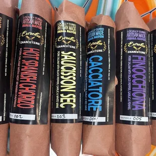 #LocallyCured #ArtisianMade #SmallBatch  House-Made Salami at Eureka Charcuterie.