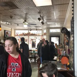 people eating at a restaurant