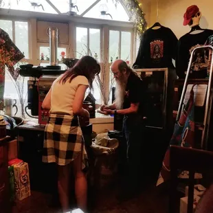 Owner taught me a little about coffee beans! He was so nice!