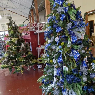 Christmas ornaments and greenery