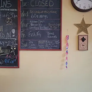 Menu board