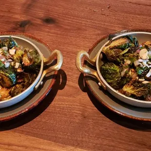 Crispy glazed brussel sprouts... yes, 2 of them LOL!