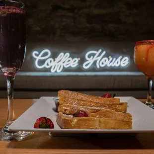French toast with Mimosas