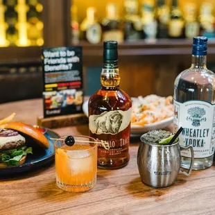 oysters and mussels, drink