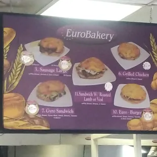 Menu board