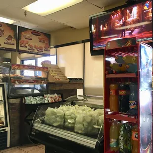 Other end with foreign TV playing