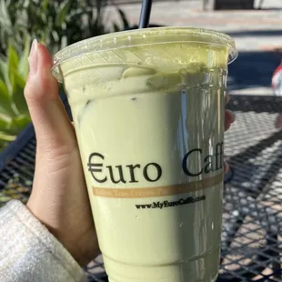 Medium Iced Green Matcha Latte