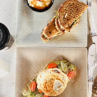 Avacado Avocado Toast and breakfast sandwich