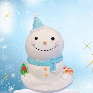 a snowman cake