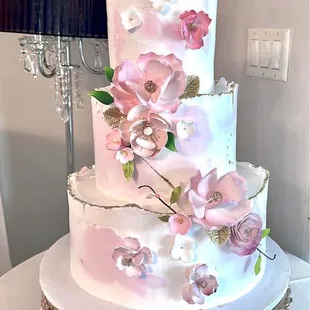Pink Wedding cake