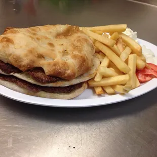 Double bosnian hamburger