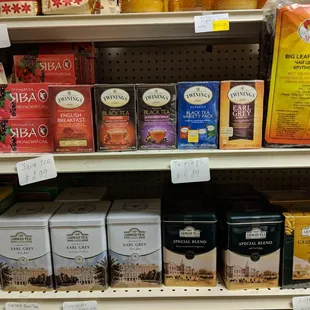 a variety of teas