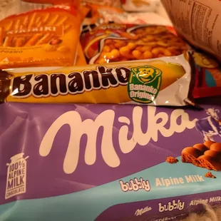 a variety of chocolate bars