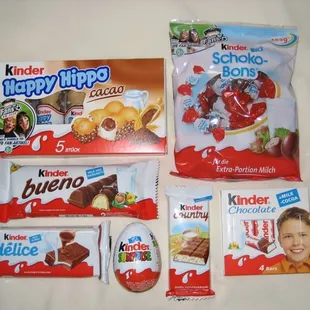 Different Kinder candies