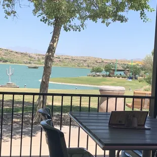 Outside patio view of Lake